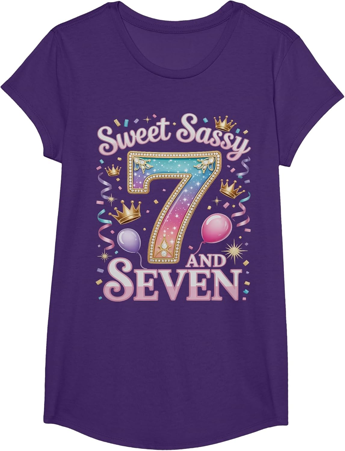 7 Years Sweet Sassy and Seven Girl Outfit 7th Birthday