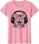 Cute Headphones Cat Funny Silly Music Cat Lover