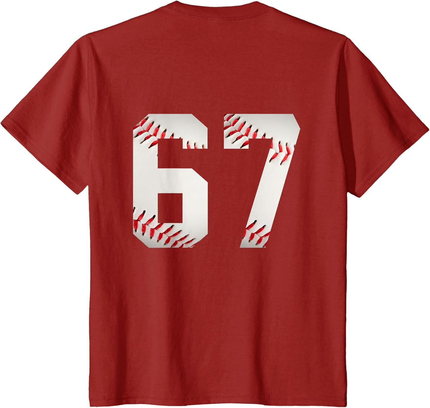 Number 67 Backside - Baseball Favorite Player Numbered
