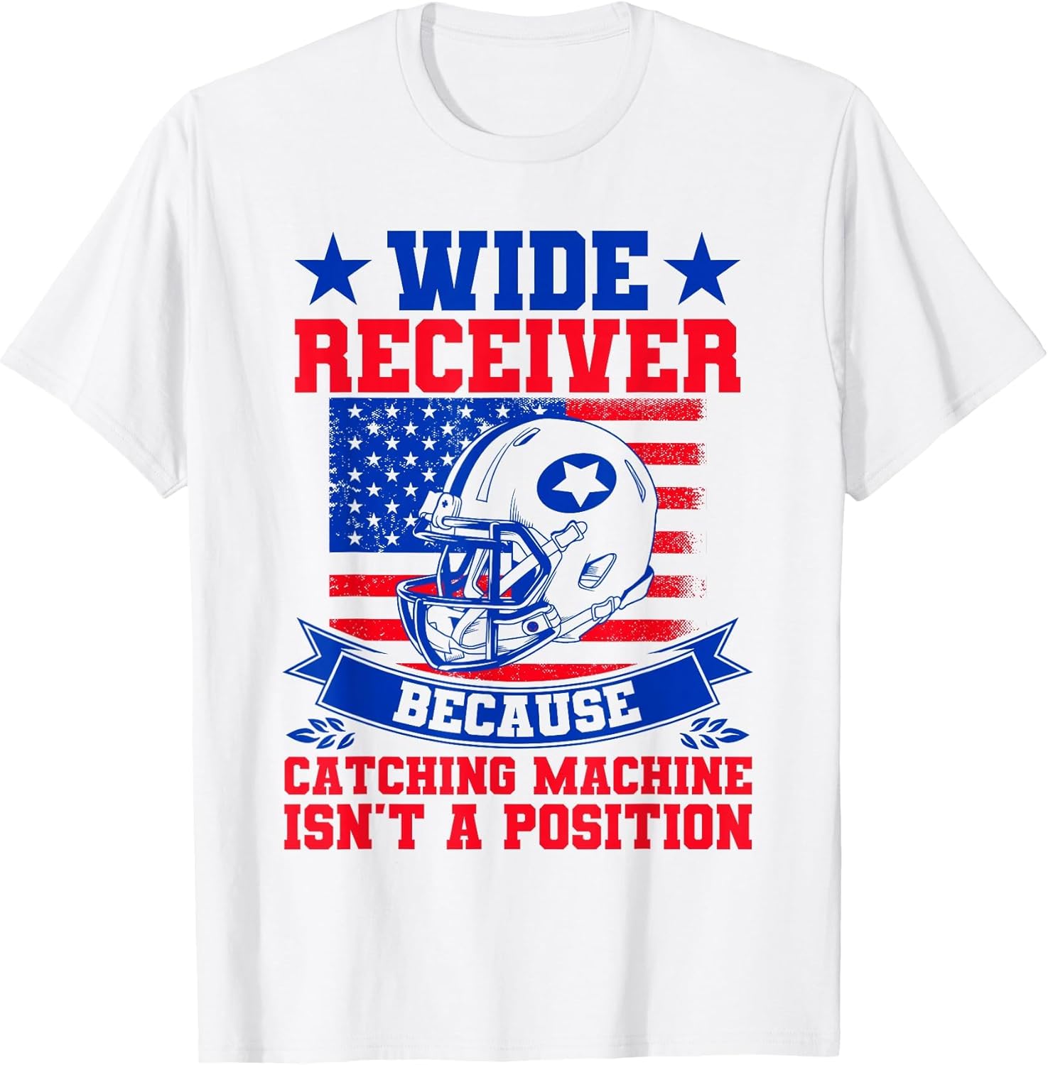 American Football Wide Receiver Catching Machine Football