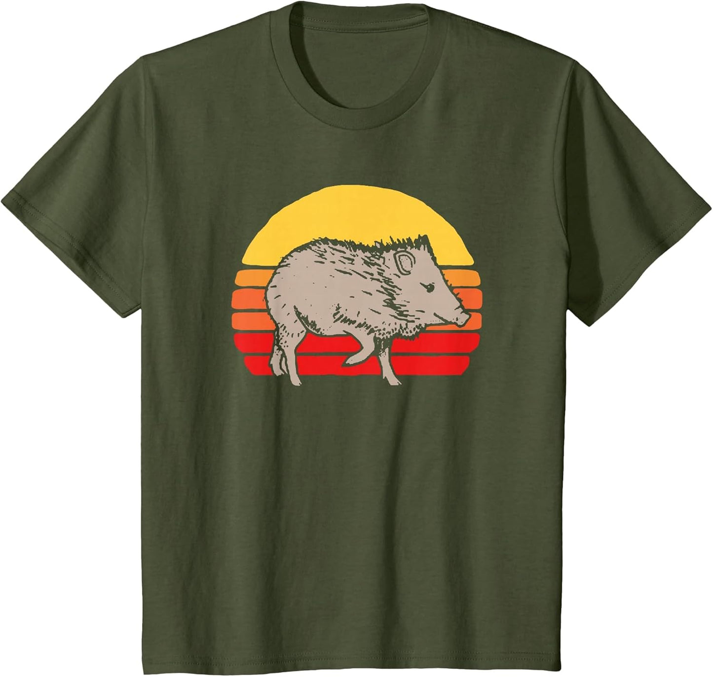 Javelina Vintage Retro 80s Sunset Cute Funny Arizona