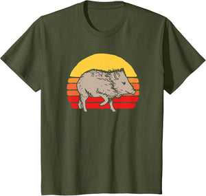 Javelina Vintage Retro 80s Sunset Cute Funny Arizona