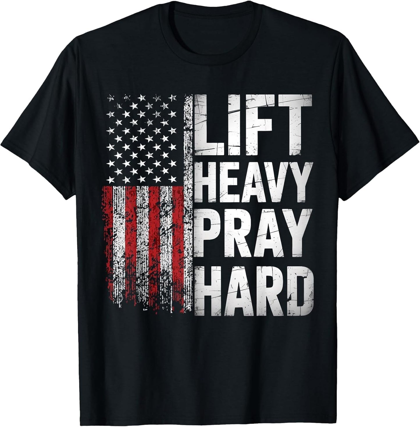 Lift Heavy Pray Hard Funny Gym Christian Lifting Men Women