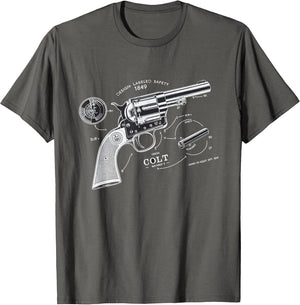 Vintage Patent Print 1839 Revolver Western Gun