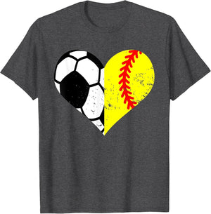 Soccer Softball Heart Funny Soccer Softball Mom