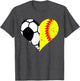 Soccer Softball Heart Funny Soccer Softball Mom