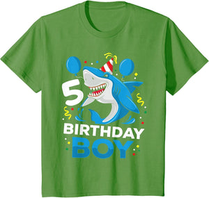 Kids 5th Birthday Boy Shark Ocean Theme Party 5 Years Old for Boy