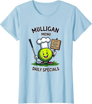 Mulligan Menu Daily Specials Golf Humor Design