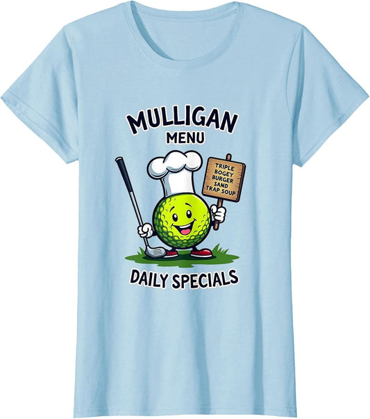 Mulligan Menu Daily Specials Golf Humor Design