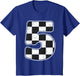 Kids Birthday Boy 5 Five Race Car 5th Birthday Racing Car Flag