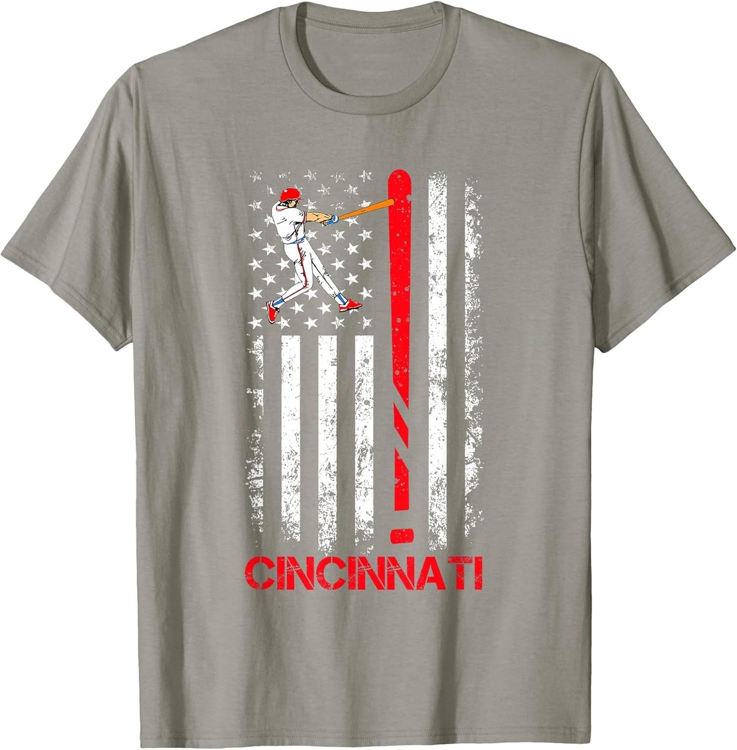 Vintage Cincinnati Baseball American US Flag Premium