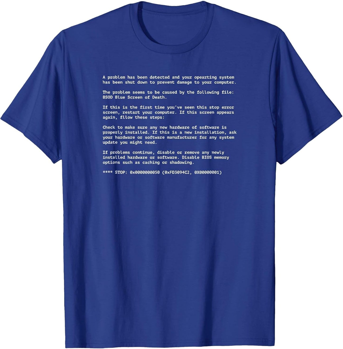BSOD Blue Screen of Death Computer Nerd Nightmare
