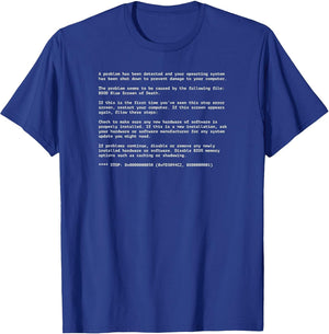 BSOD Blue Screen of Death Computer Nerd Nightmare
