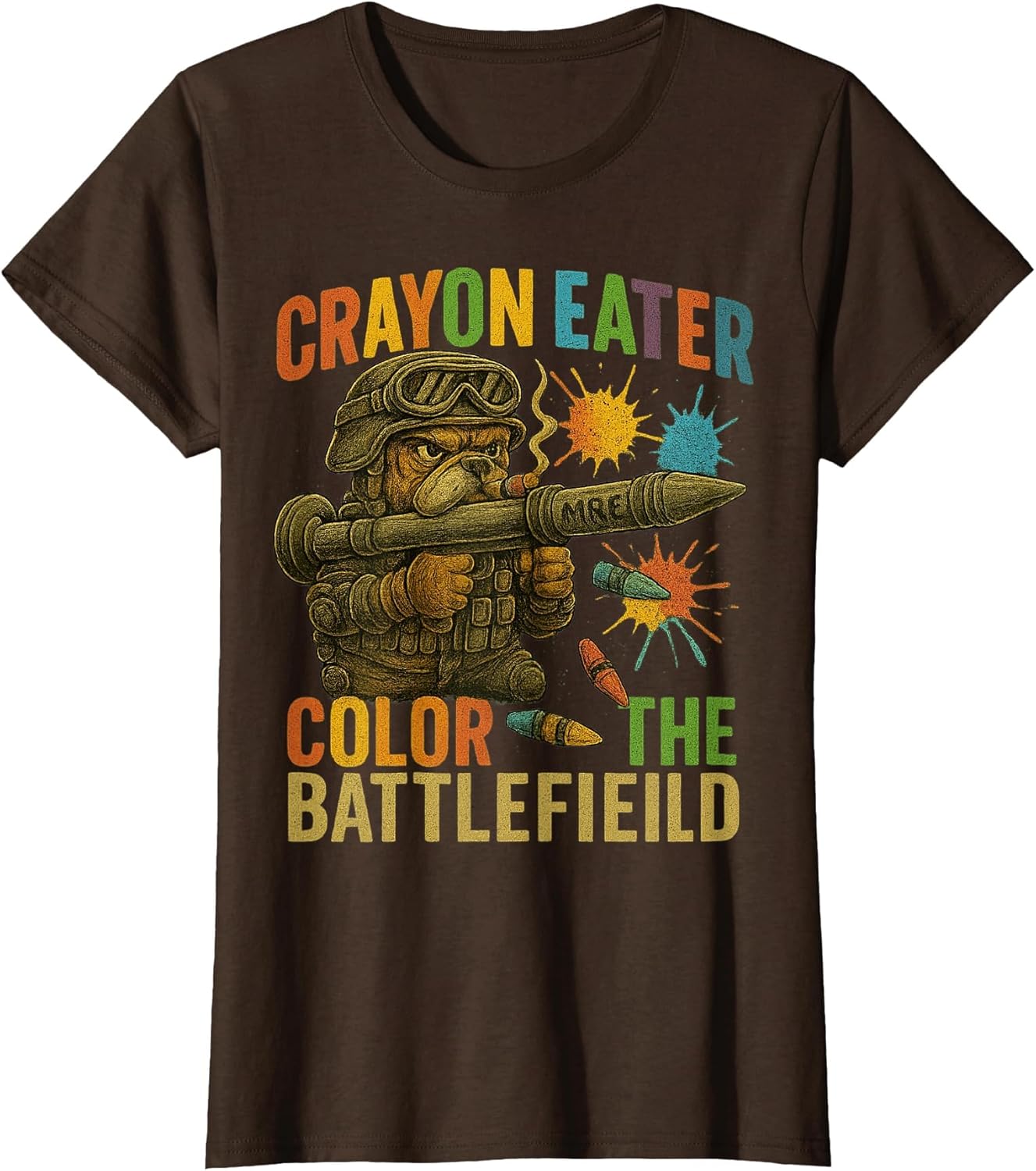 Crayon Eater Proud Military Corps Grunt Soldier Bulldog MRE
