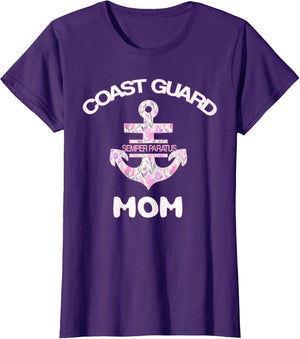 Proud Coast Guard Mom Teeshirt Gift