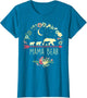 Mama Bear with 3 Cubs Shirt Floral Mother's Day