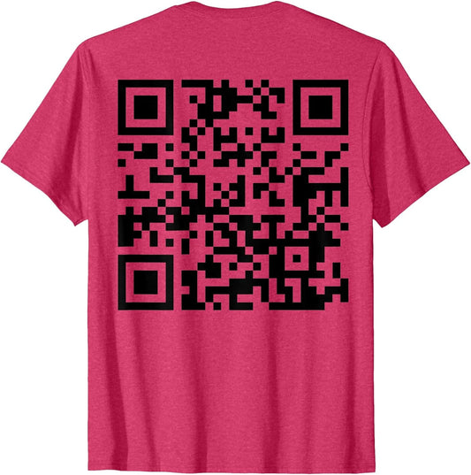 (On Back) Funny QR FCK Off Code Saying Quote Women