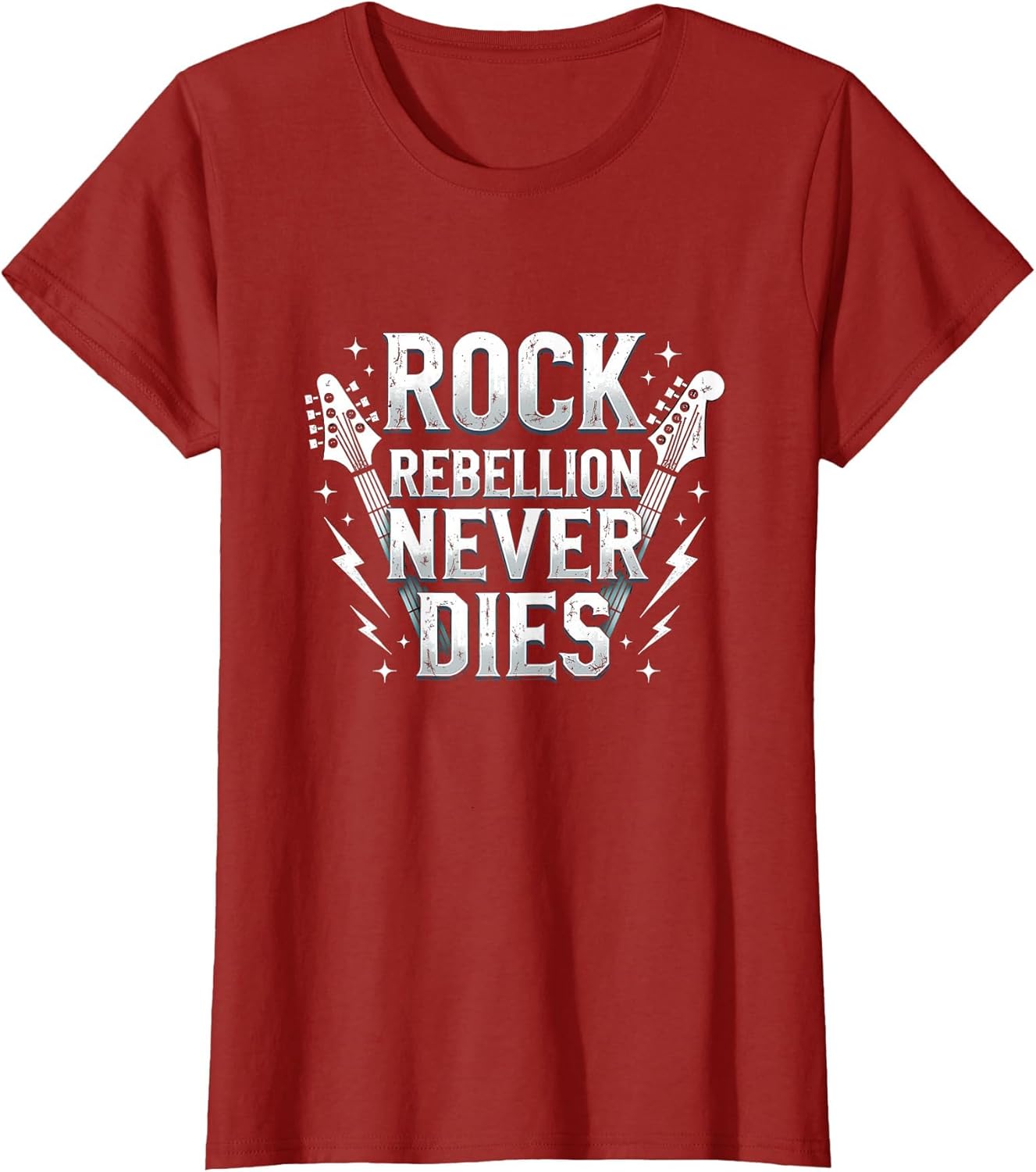 Rock Rebellion Never Dies 80s Band Design
