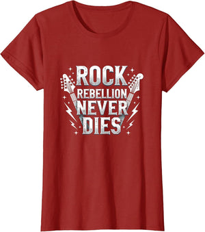 Rock Rebellion Never Dies 80s Band Design