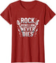 Rock Rebellion Never Dies 80s Band Design