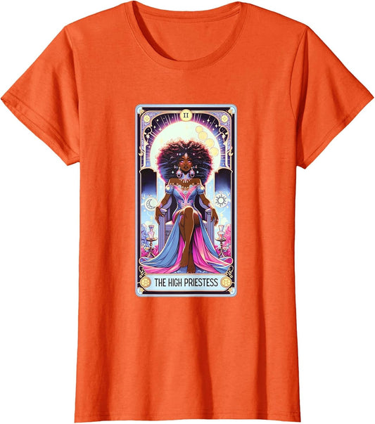 Mystical Celestial High Priestess Tarot Card