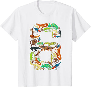 Kids 6th Birthday Reptiles Lizards Theme 6 Year Old Boys