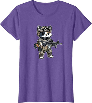 Cool Tactical Calico Cat Military Animal Veteran