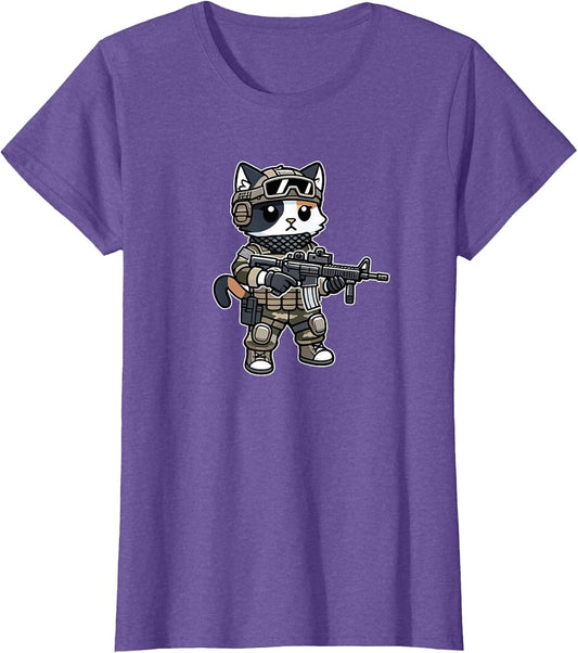 Cool Tactical Calico Cat Military Animal Veteran