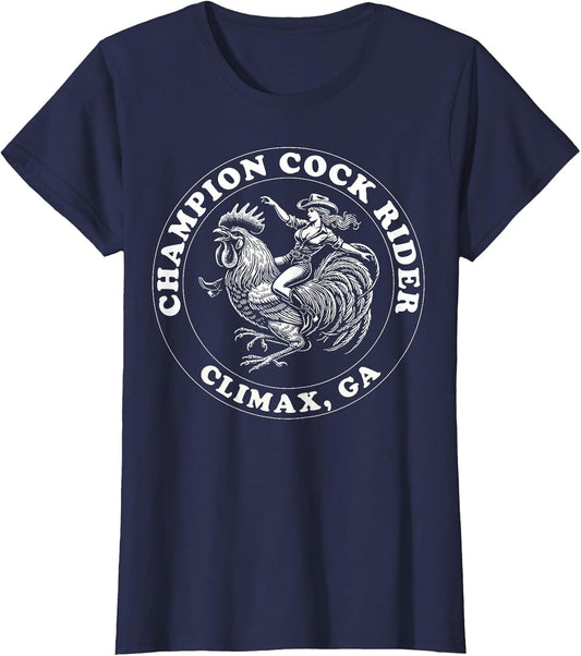 Champion Cock Rider Funny Cowgirl Rooster Bachelorette Fun
