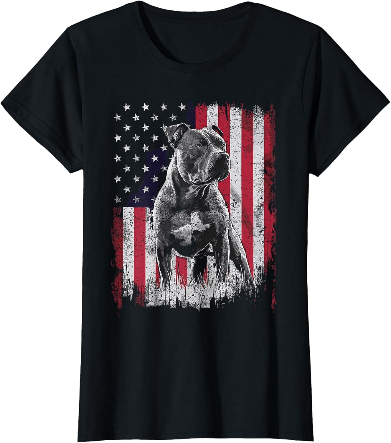 Pit Bull Dog Dad Mom 4th of July Patriotic USA Women Men