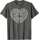 Easter Christian Heart Shirt Jesus is Love Word Heart Cross