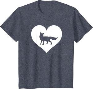 A Cute Purple or Pink Fox , Youth, Heather Blue, 3T