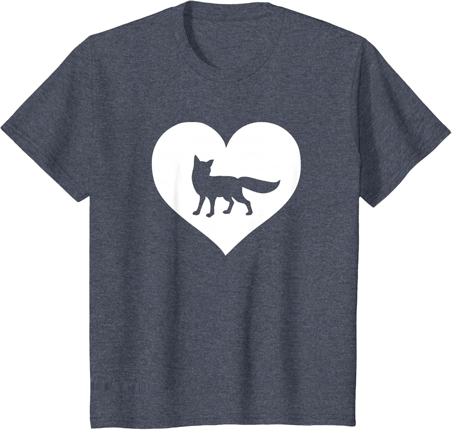 A Cute Purple or Pink Fox , Youth, Heather Blue, X-Small