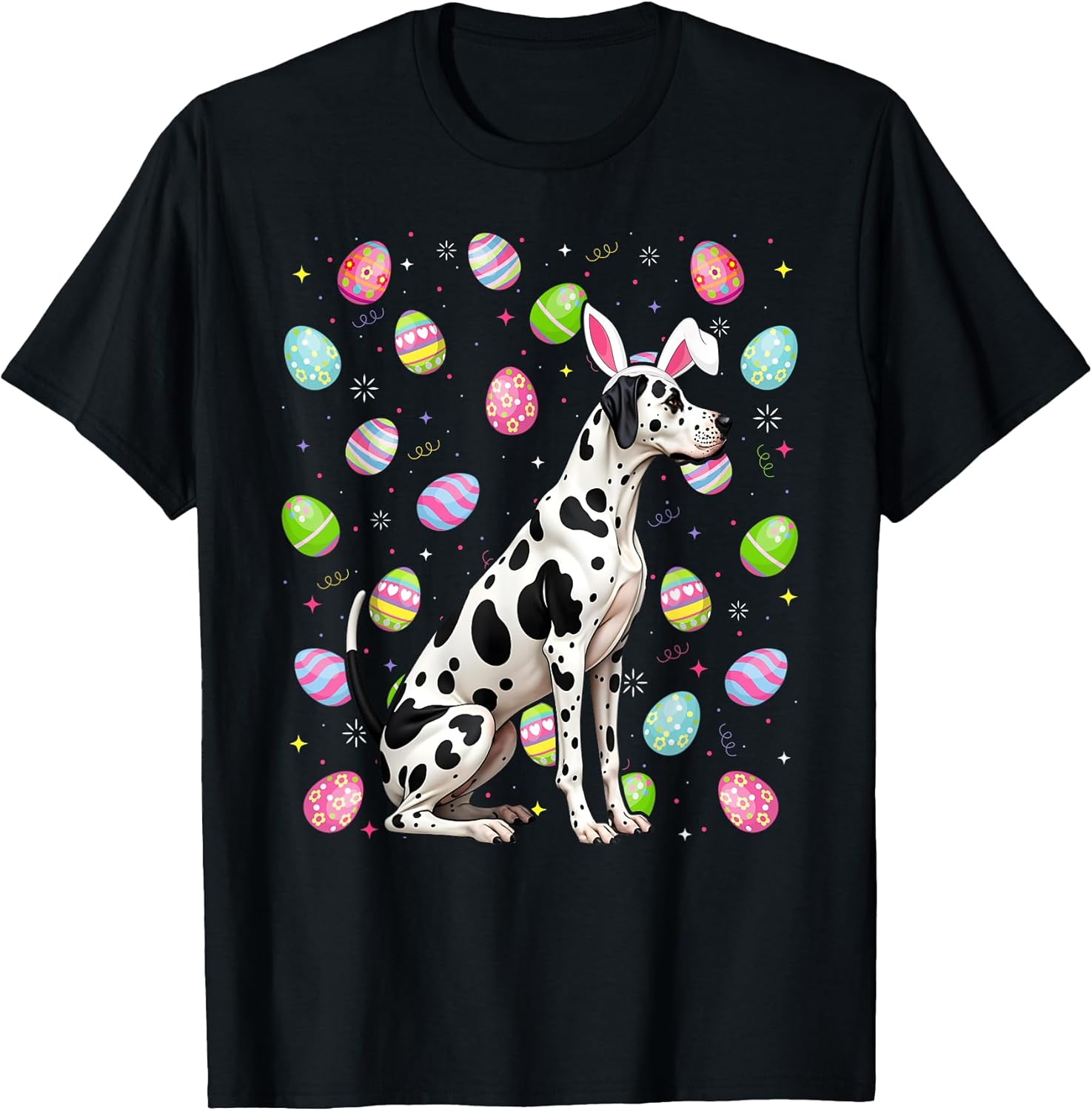 Great Dane Dog Easter Egg Hunt Bunny Ear Great Dane Easter