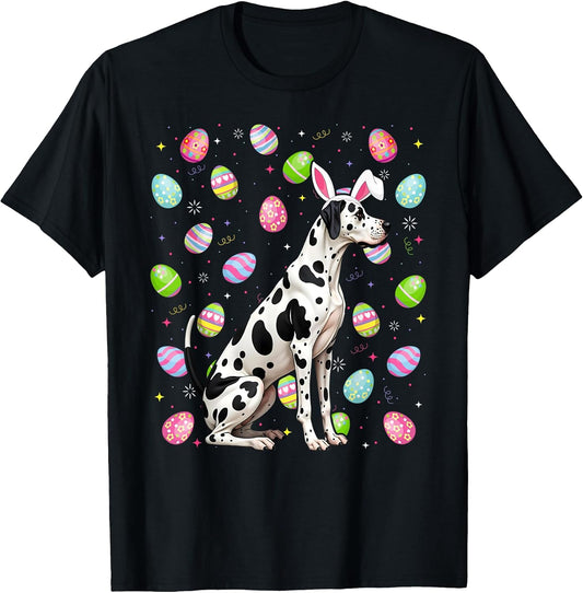 Great Dane Dog Easter Egg Hunt Bunny Ear Great Dane Easter