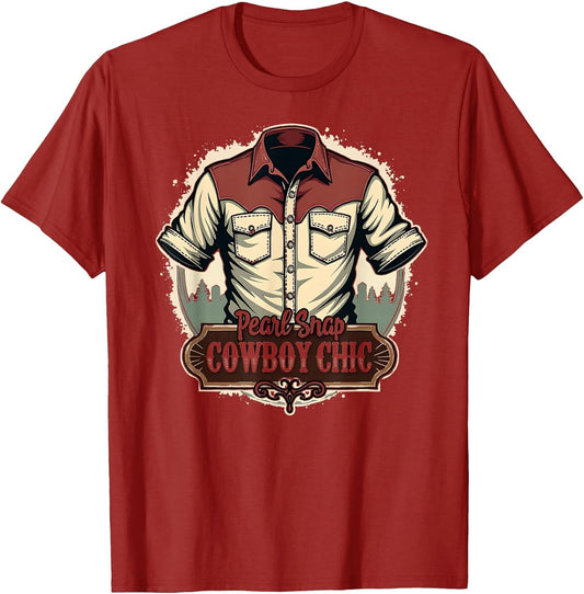 Pearl Snap Cowboy Chic Western Style Design