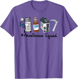 Funny Anesthesia Tech, Anesthesia Squad Goals CRNA Anesthesi , Men, Purple Heather, X-Large