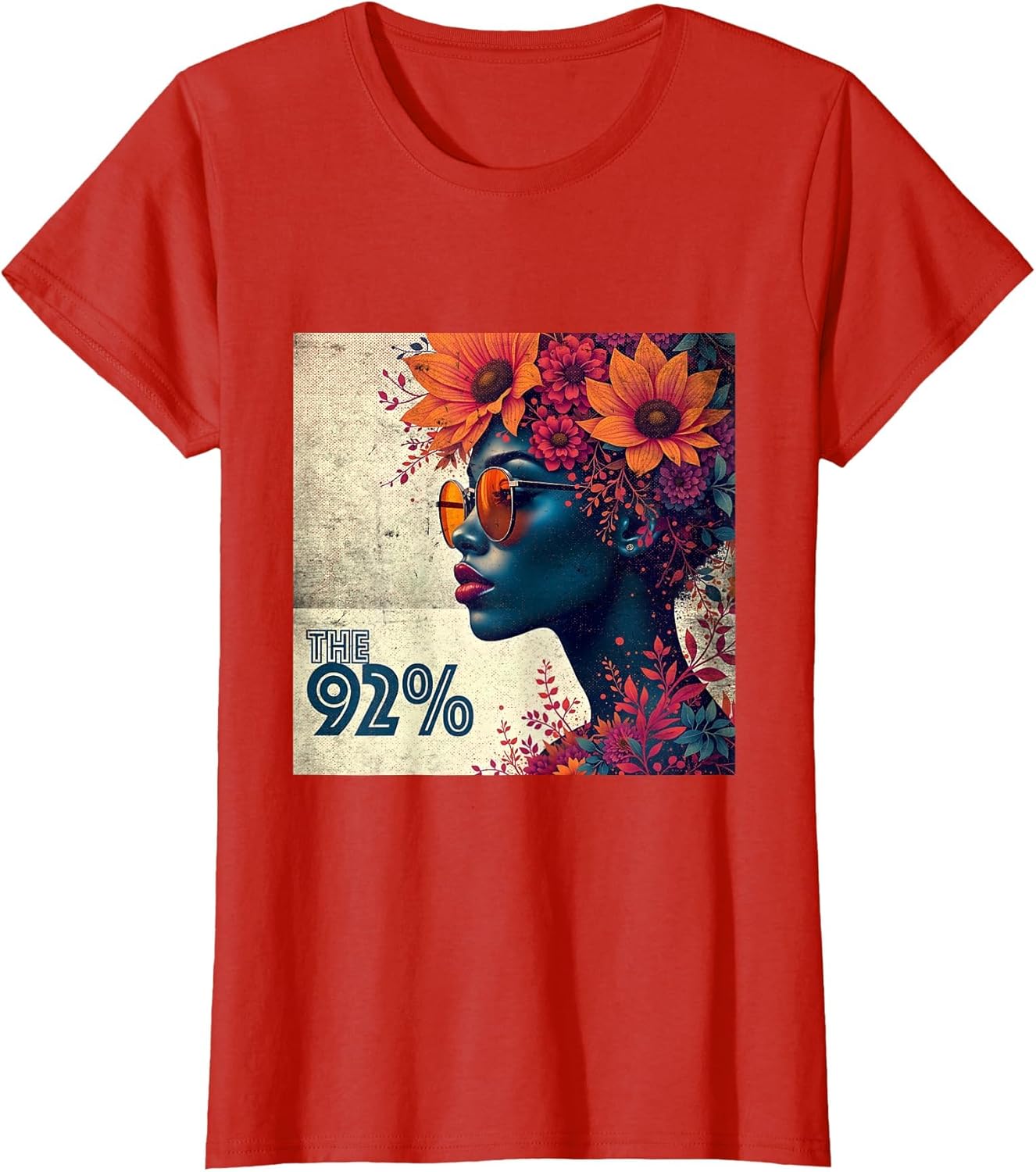 The 92 Percent – The 92 Logo on Floral Design Black Women