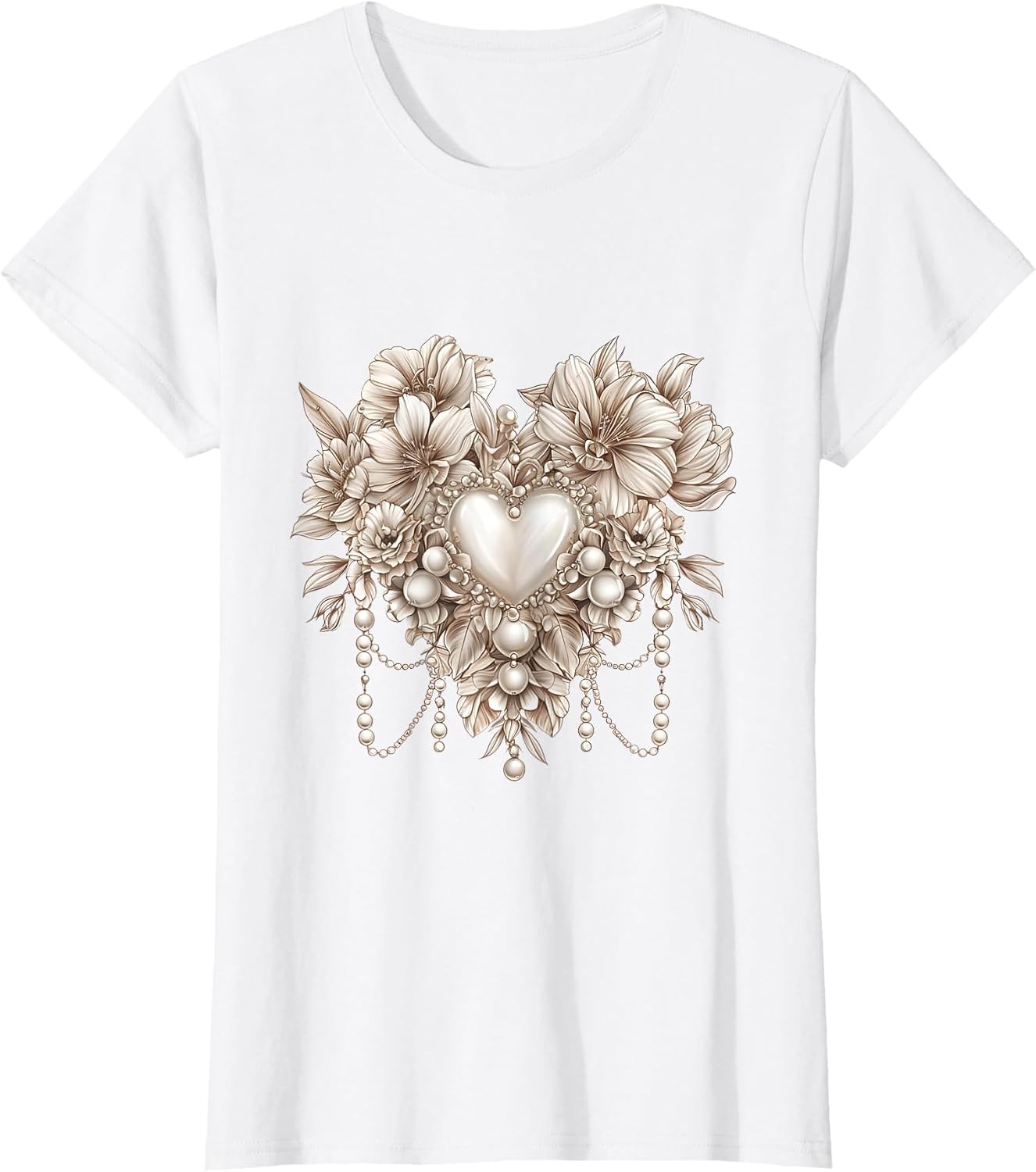 Blooming Love Pearls and Gemstone Jewel Artwork