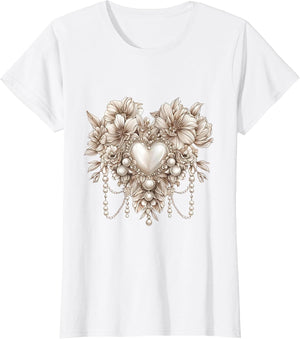 Blooming Love Pearls and Gemstone Jewel Artwork