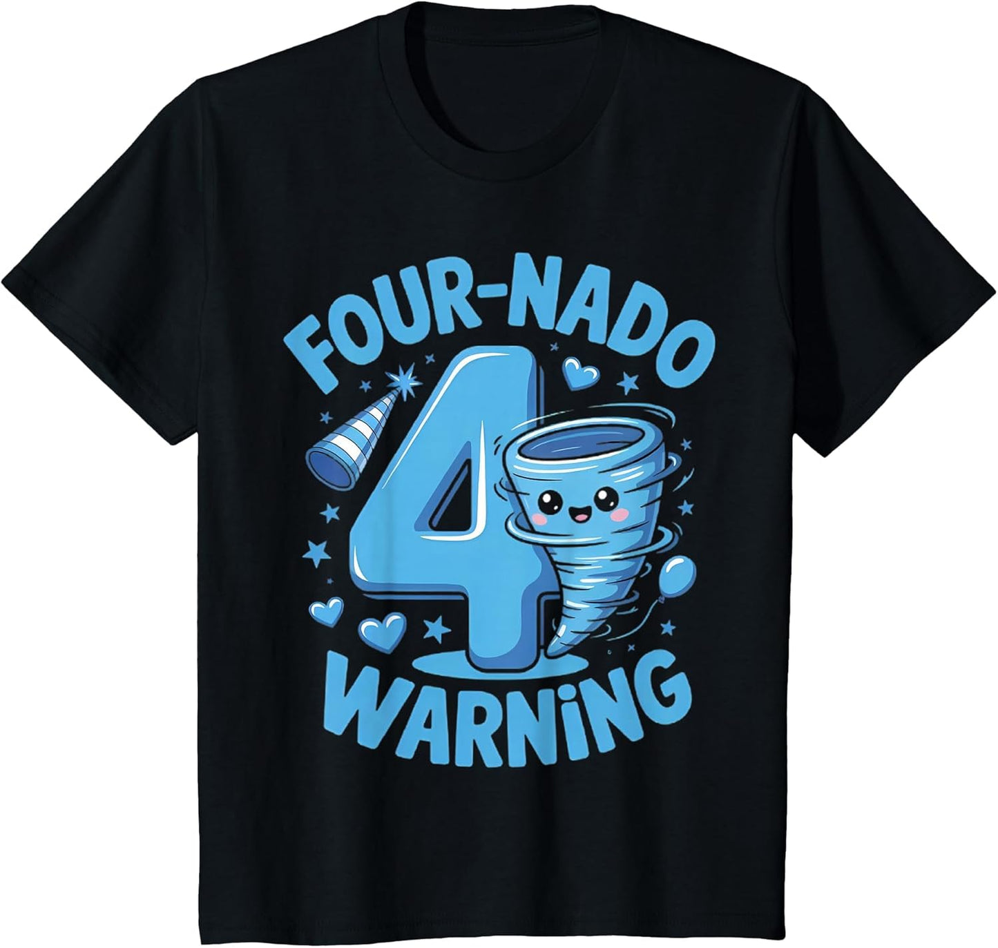 Kids Four-Nado Warning 4th Birthday Boy Tornado Birthday