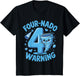 Kids Four-Nado Warning 4th Birthday Boy Tornado Birthday