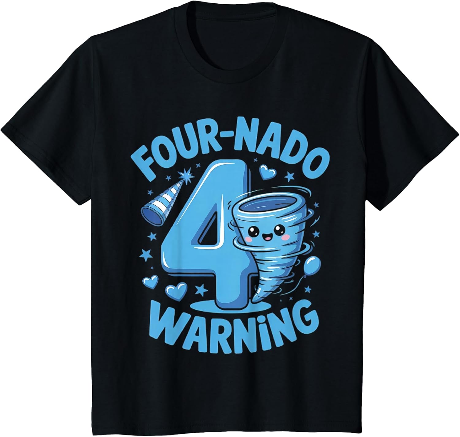 Kids Four-Nado Warning 4th Birthday Boy Tornado Birthday