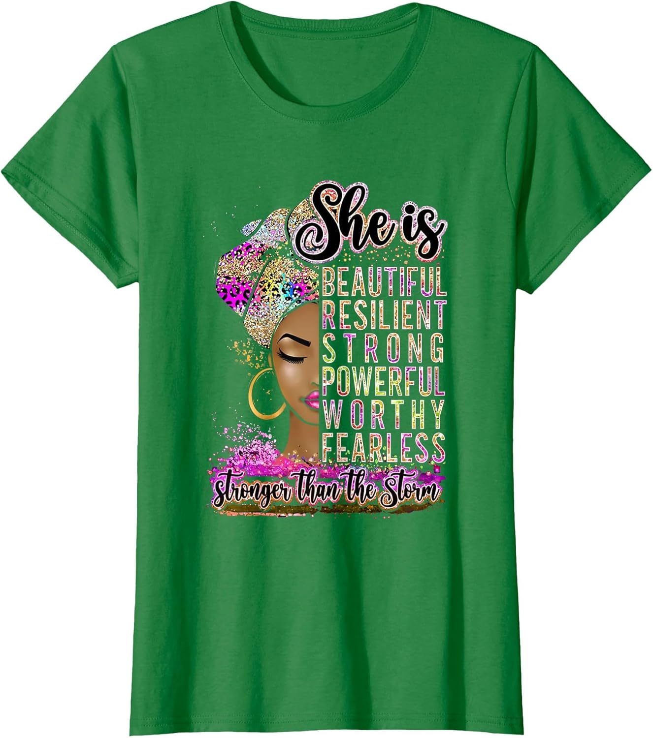 She is Beautiful Stronger Than The Storm Black Woman Queen