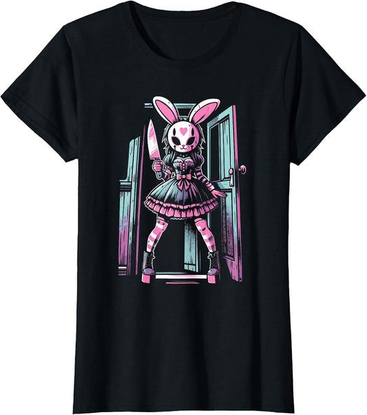 Pastel Goth Bunny Mask Girl Horror Slasher Anime Alt Rabbit