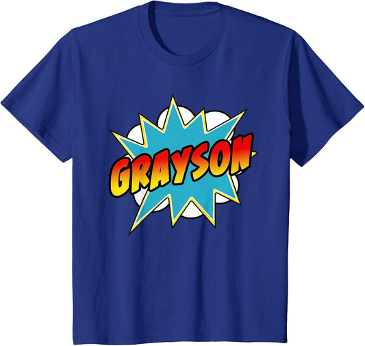 Kids Boys Grayson Comic Book Superhero Name