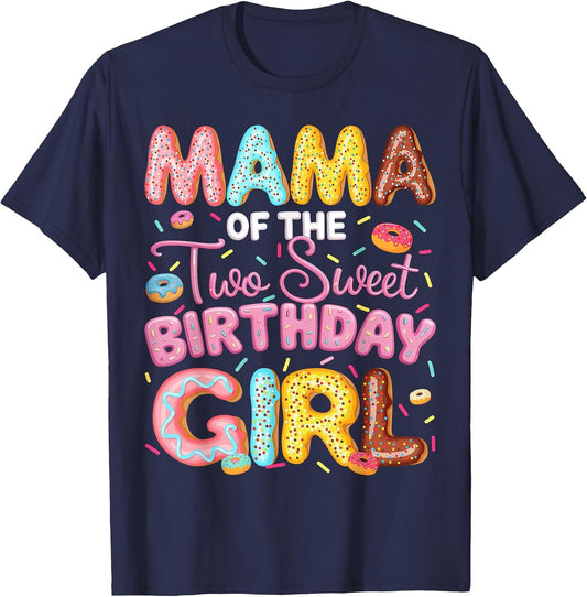 Mama of The Two Sweet Birthday Girl Donut 2Nd Birthday