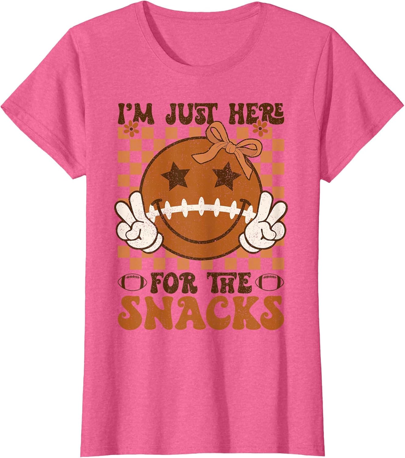I'm Just Here for The Snacks Football Retro Game Day Girls