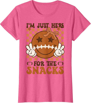 I'm Just Here for The Snacks Football Retro Game Day Girls