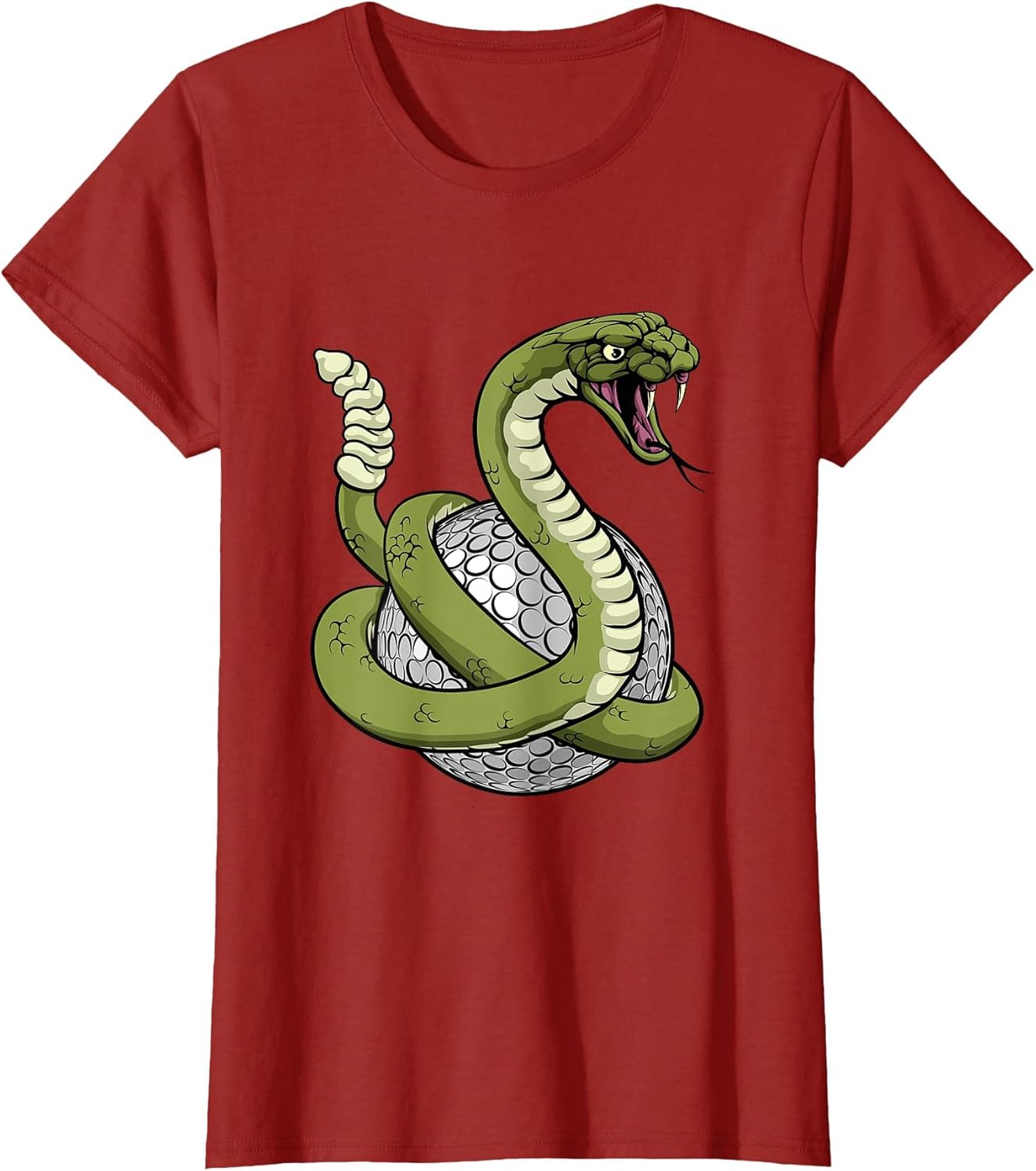 Rattlesnake Snake Golf Ball Sports Team Cartoon Mascot